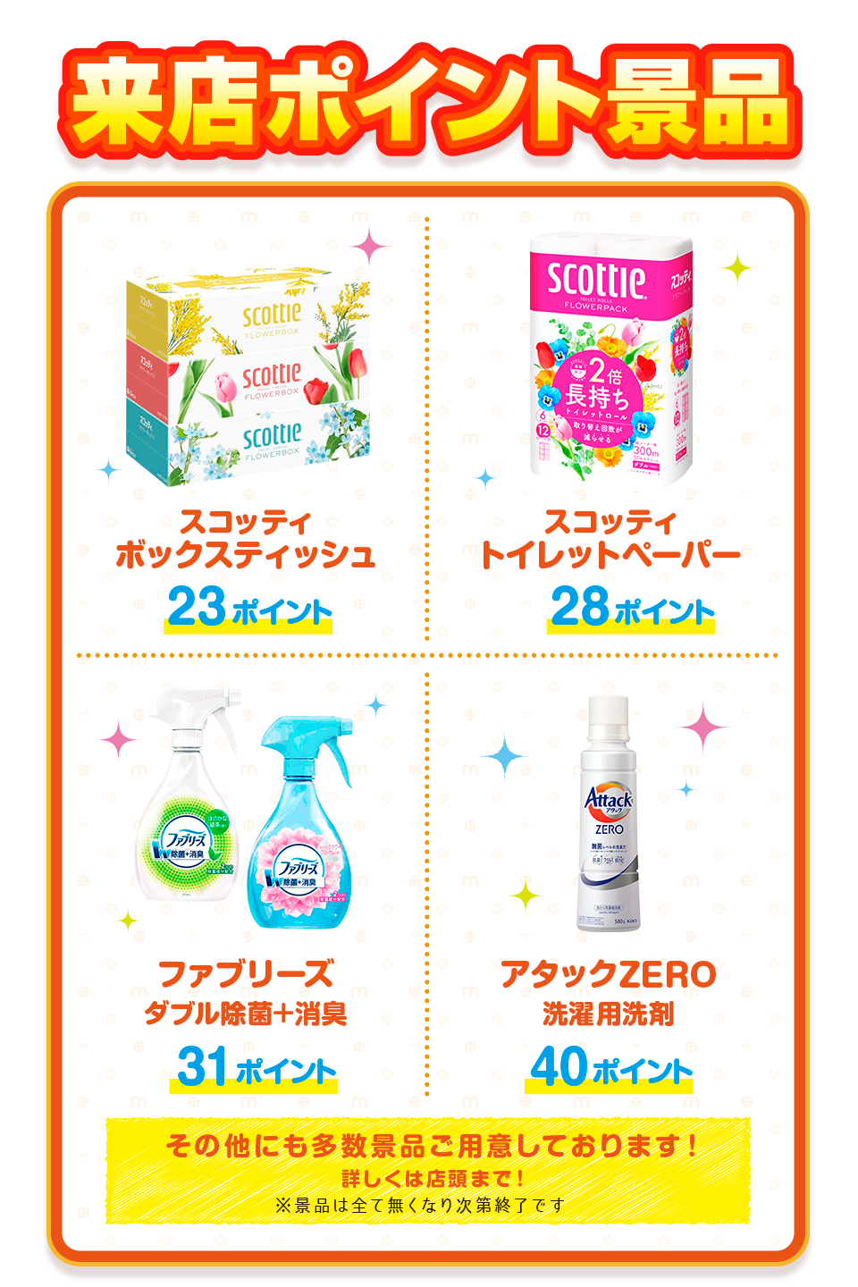 来店ポイント景品