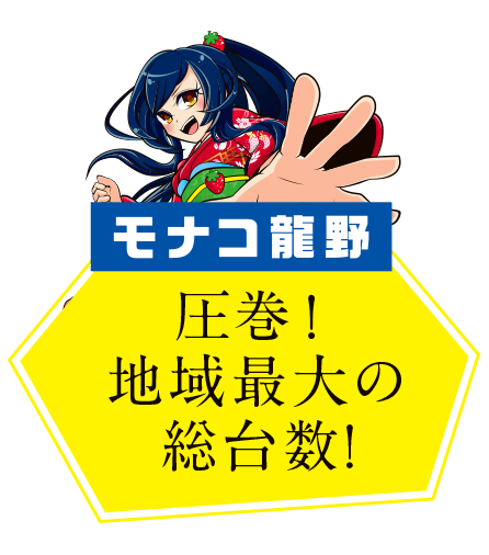 圧巻！地域最大級の総台数！